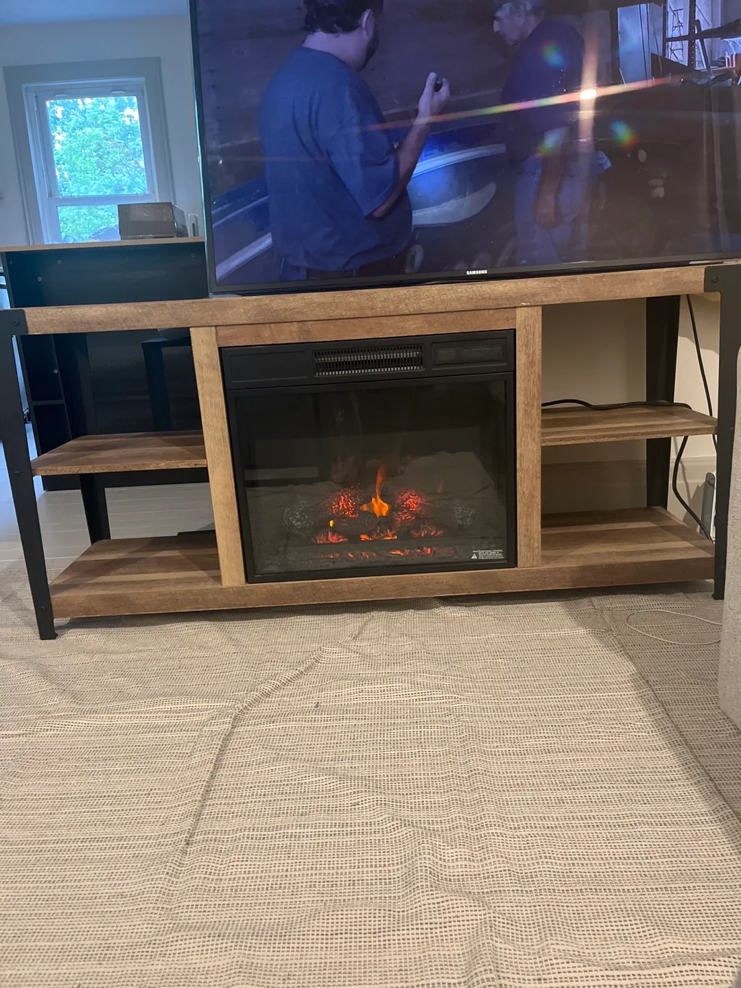 Entertainment Unit with Fireplace