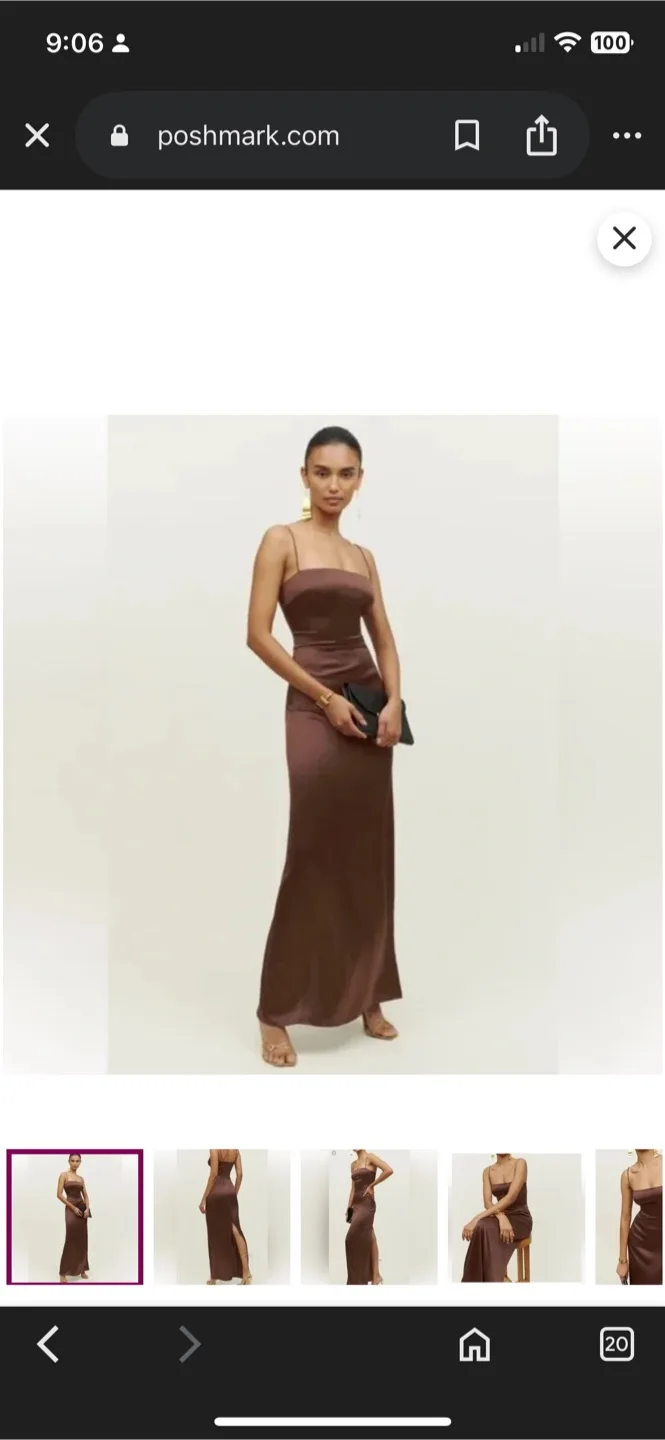 Elegant Brown Slip Dress thumbnail