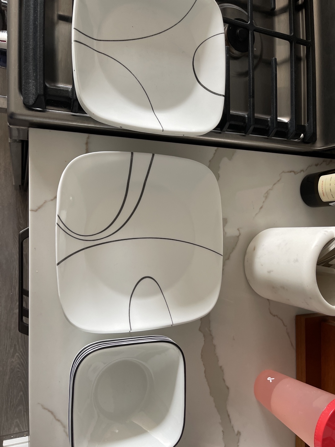 White Square Dinnerware Set