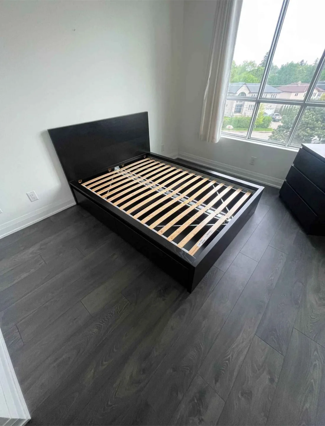 Ikea Full Malm bed frame with four drawers (DELIVERY AVAILABLE) image indicator(2)