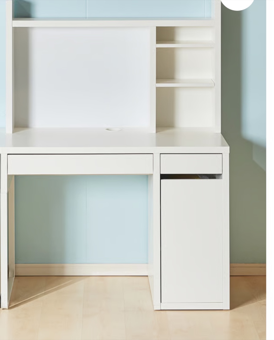 IKEA White Desk with Hutch - photo 5