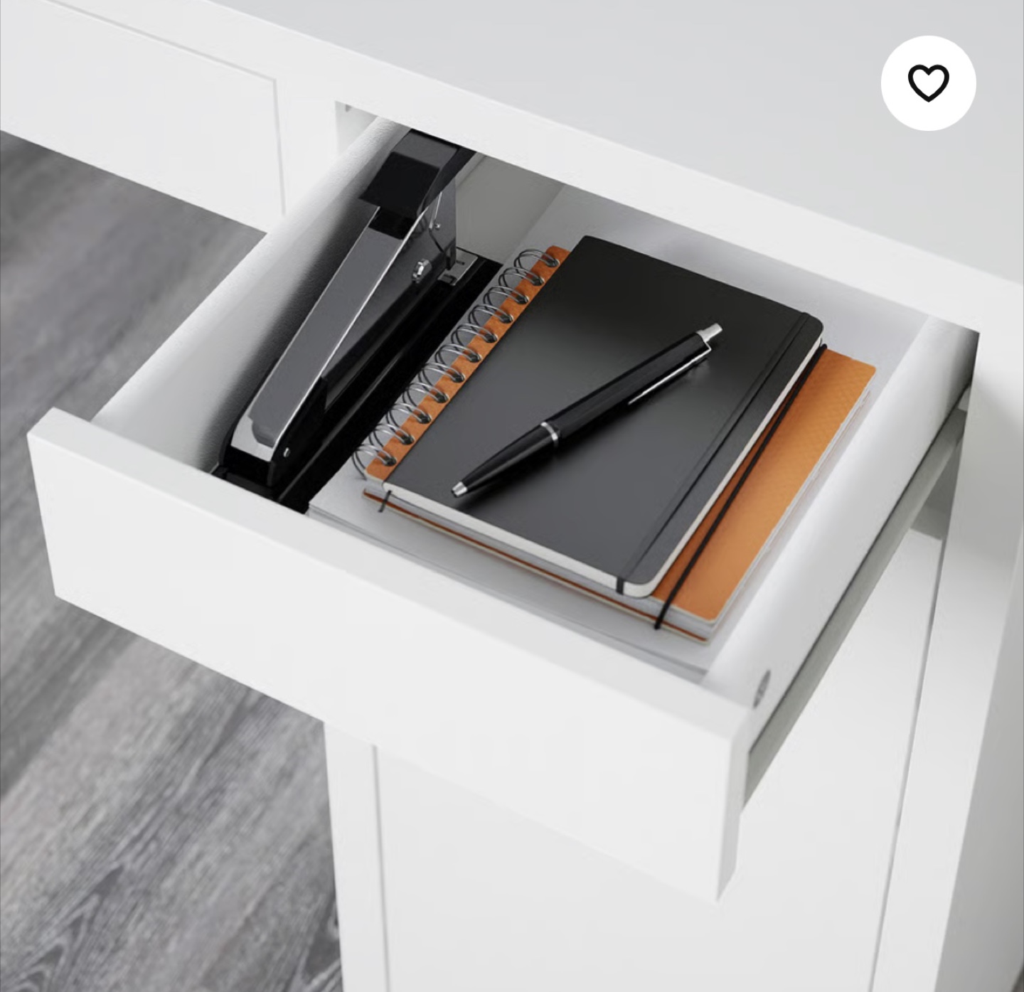 IKEA White Desk with Hutch - photo 3