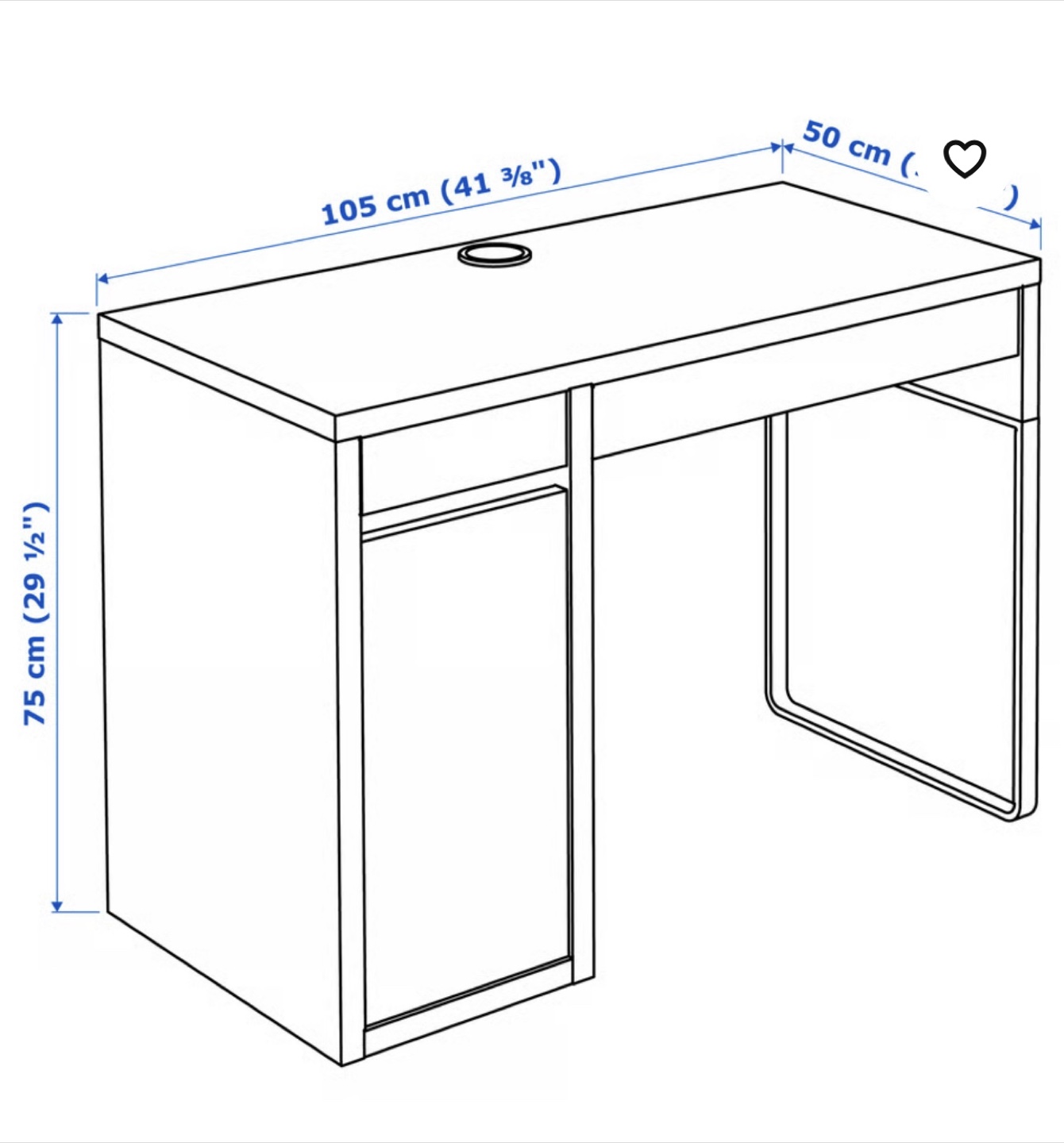 IKEA White Desk with Hutch - photo 2