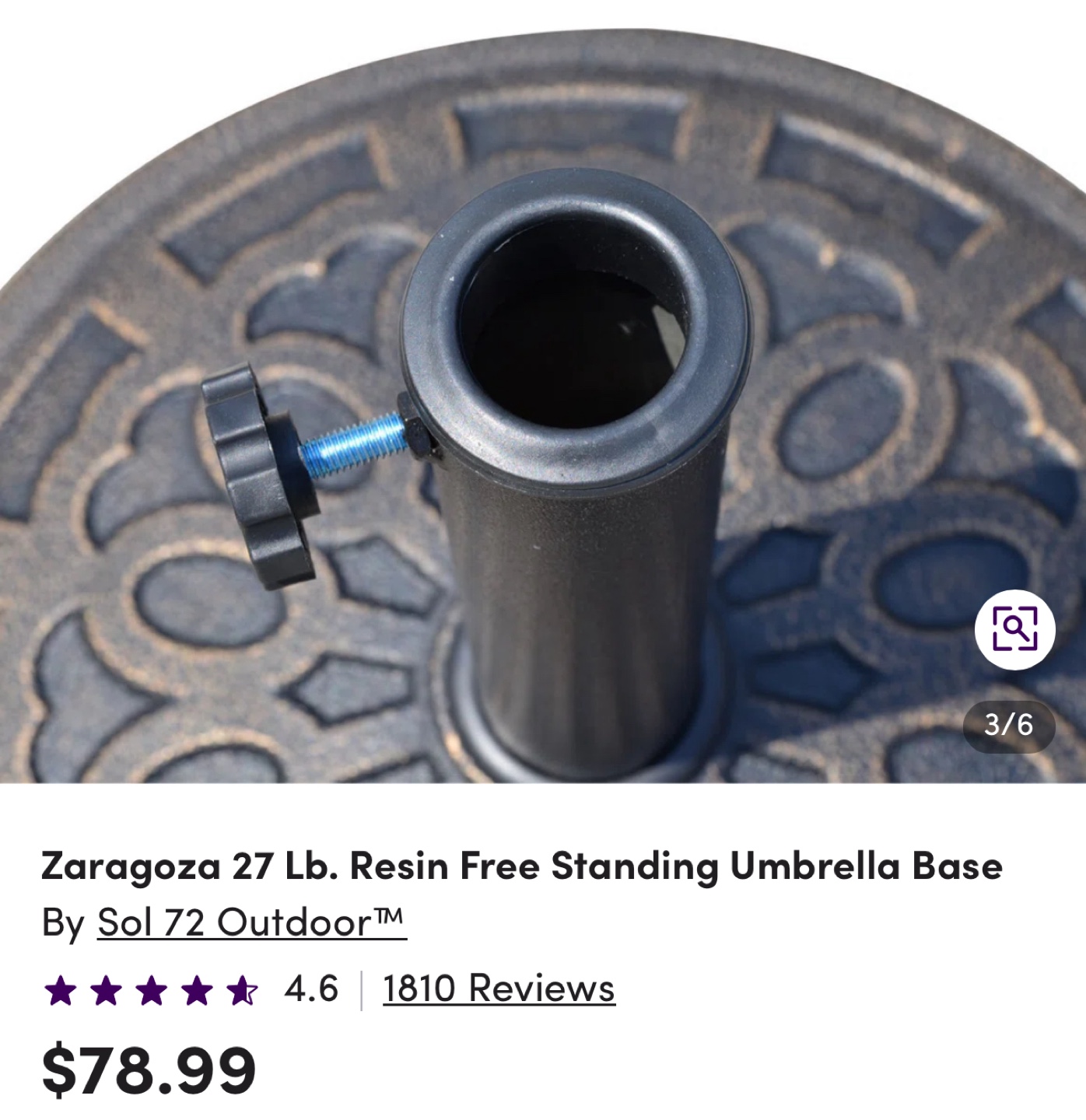 Patio Umbrella Base and Umbrella Set - photo 5