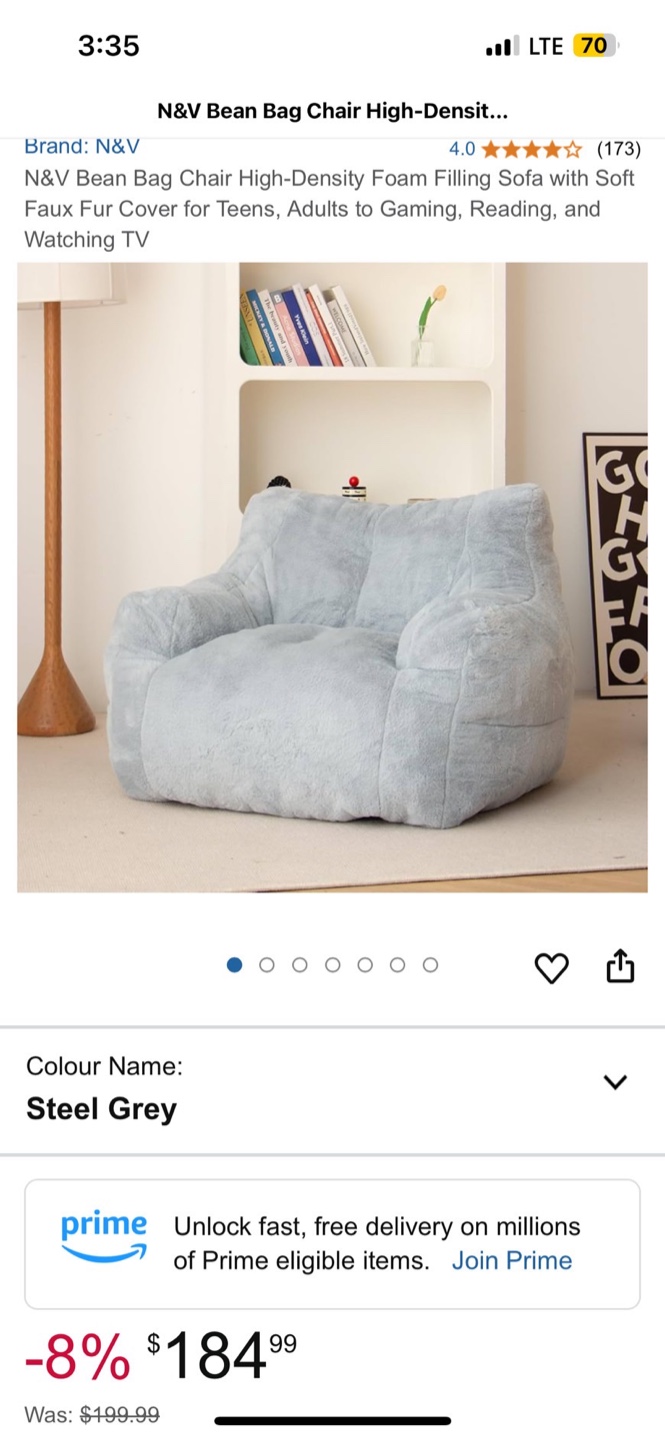 Comfy Bean Bag Chair - photo 2