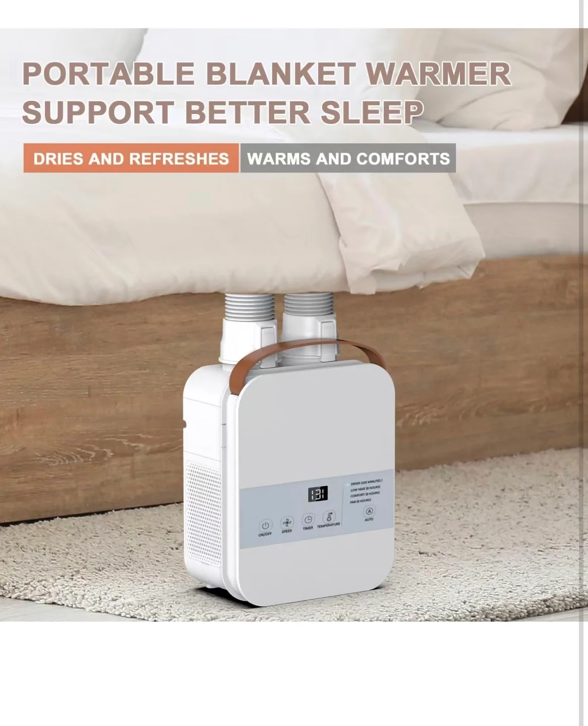 Portable Blanket Warmer and boot drier for Better Sleep image indicator(2)