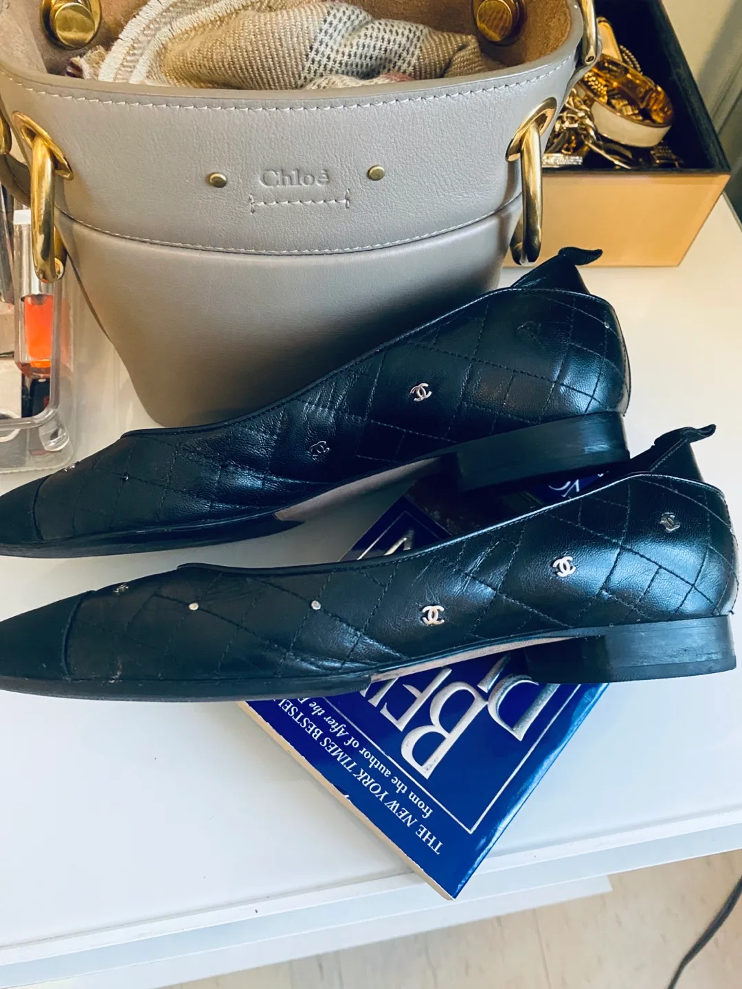 Chanel Black Leather Flats image indicator(3)