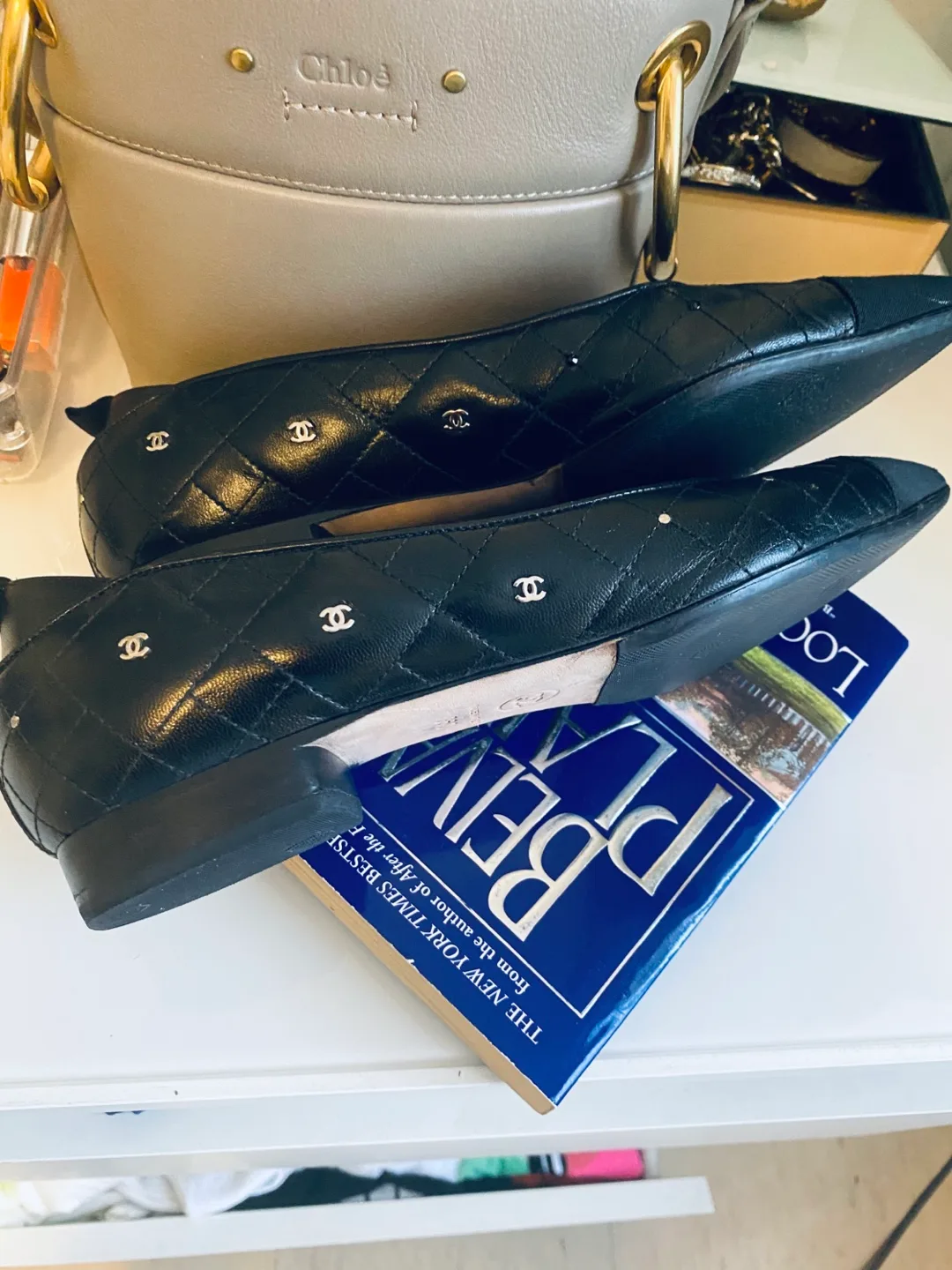 Chanel Black Leather Flats image indicator(4)