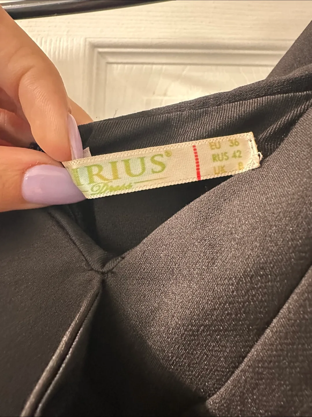 Two-Toned Red and Black Off-Shoulder Dress image indicator(5)