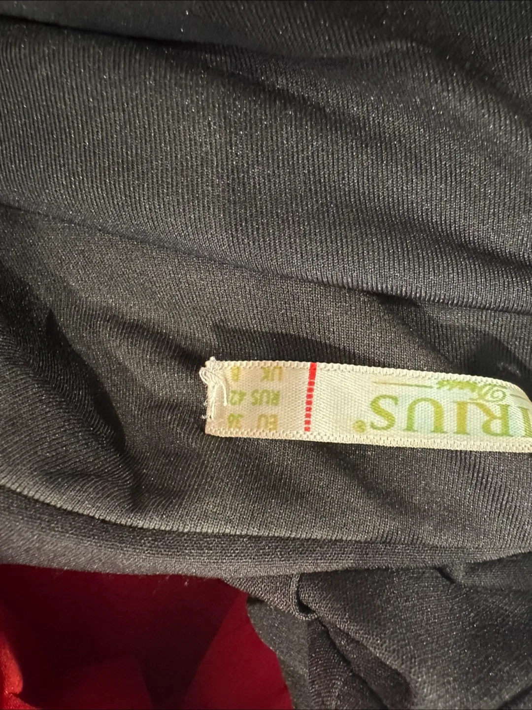 Two-Toned Red and Black Off-Shoulder Dress image indicator(9)