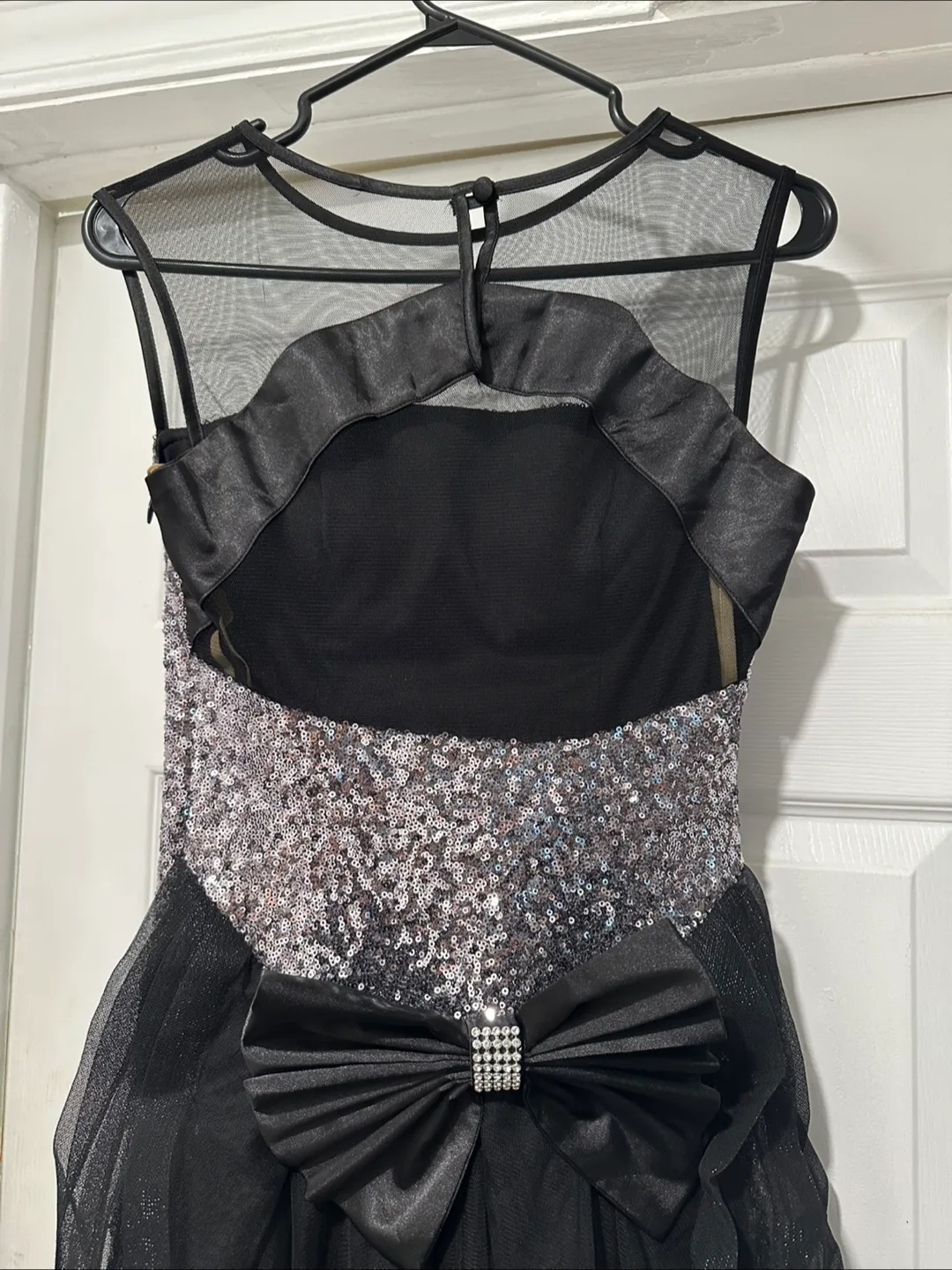 Black sequin dress with tulle image indicator(3)