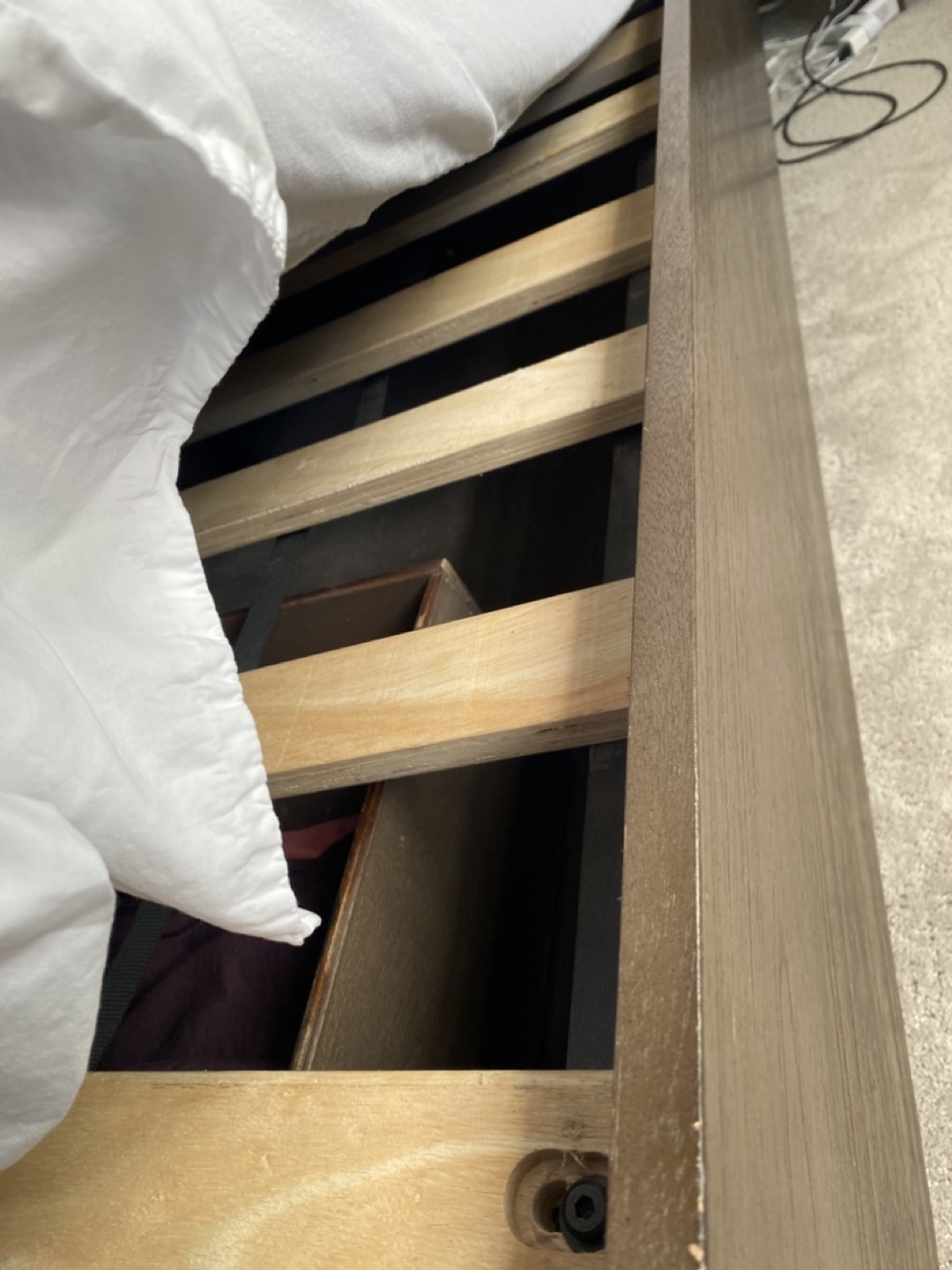 Queen Size Bed Frame with Storage - photo 2