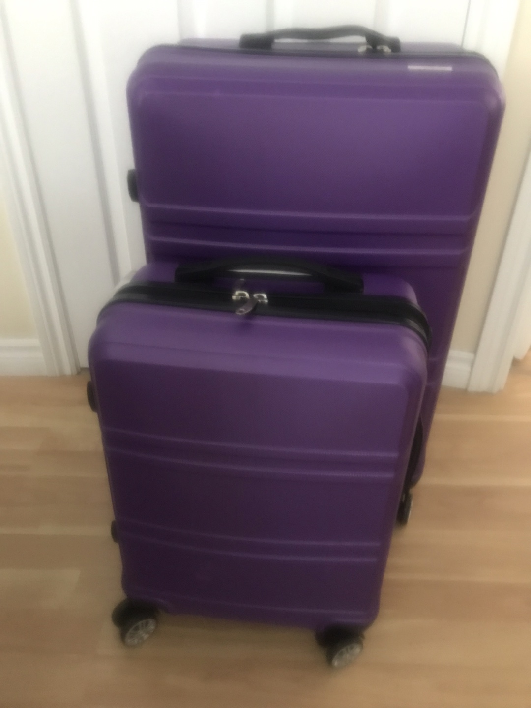 Purple Hard Shell Luggage Set