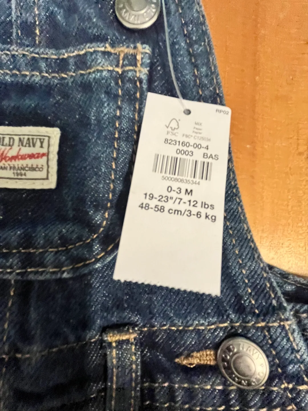 Baby Denim Overalls 0-3M image indicator(2)