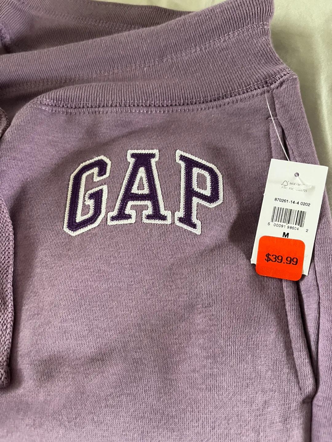 GAP Lavender Sweatpants Brand New image indicator(2)