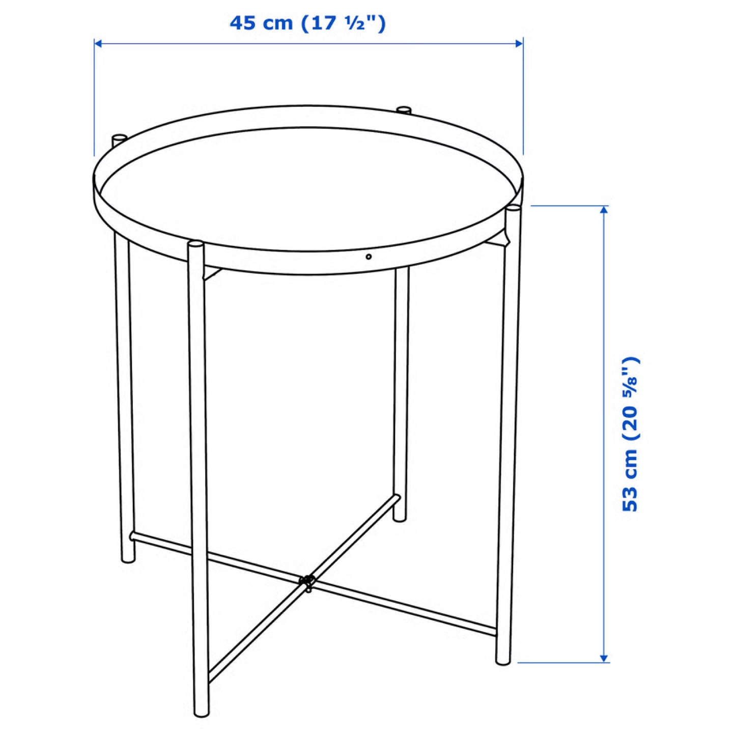 🫂 IKEA GLADOM White Side Table - photo 3