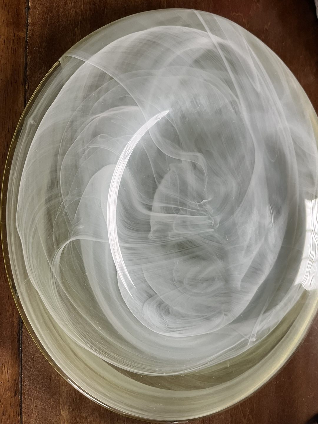 Swirl Glass Decorative Serving Platter