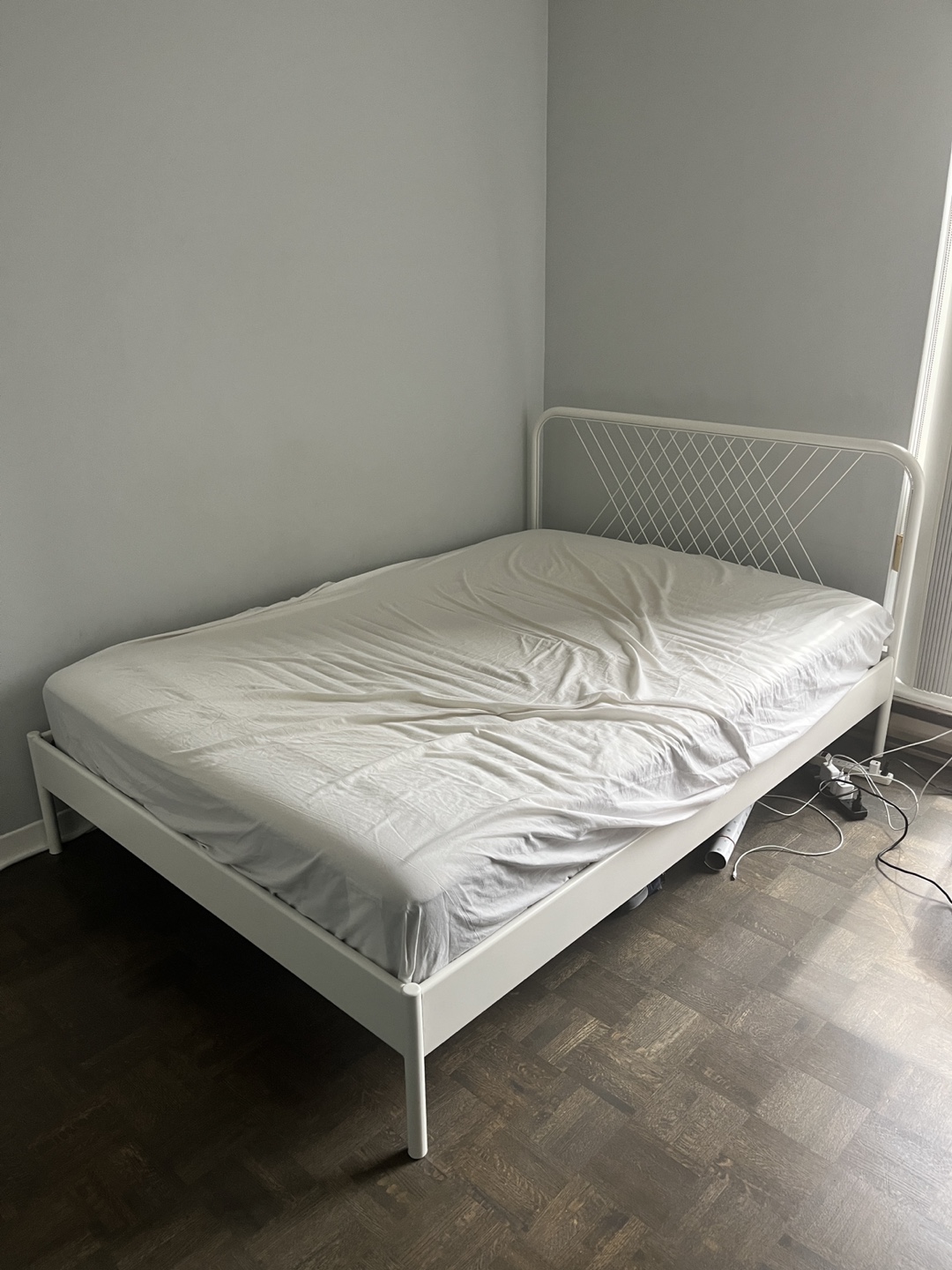 🫂 IKEA NESTTUN White Metal Bed Frame - photo 2