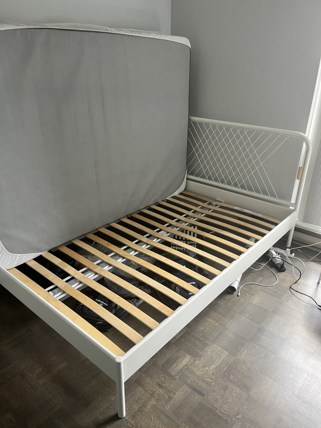 🫂 IKEA NESTTUN White Metal Bed Frame - photo 3
