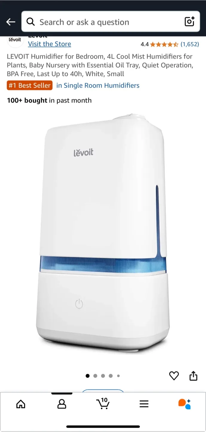LEVOIT Humidifier for Bedroom thumbnail