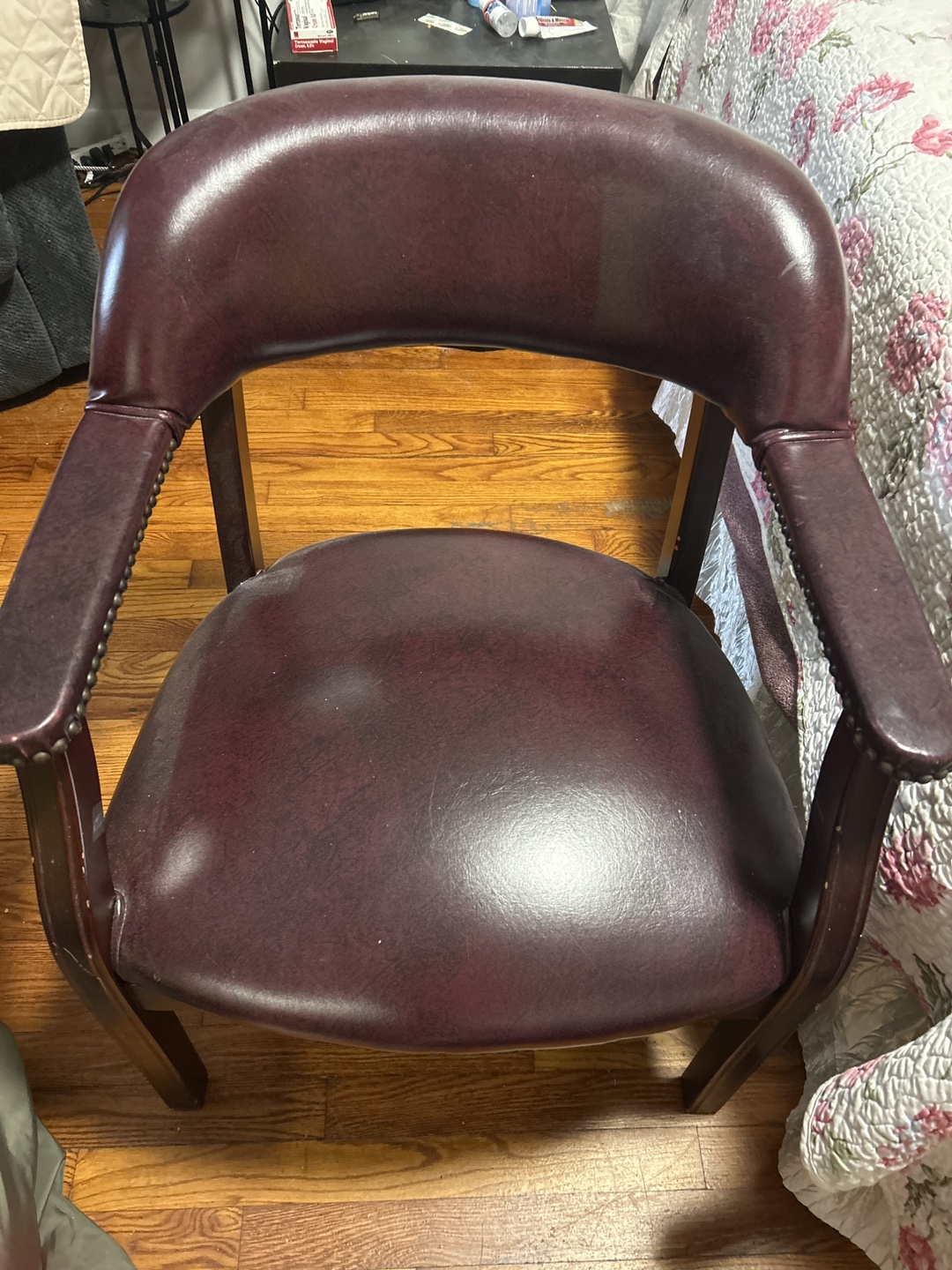 Burgundy Armchair