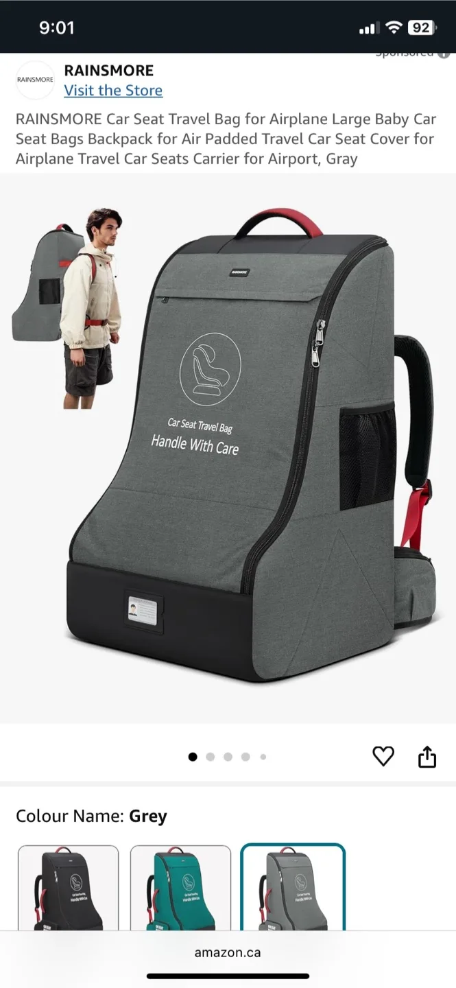 RAINSOMRE Car Seat Travel Bag thumbnail