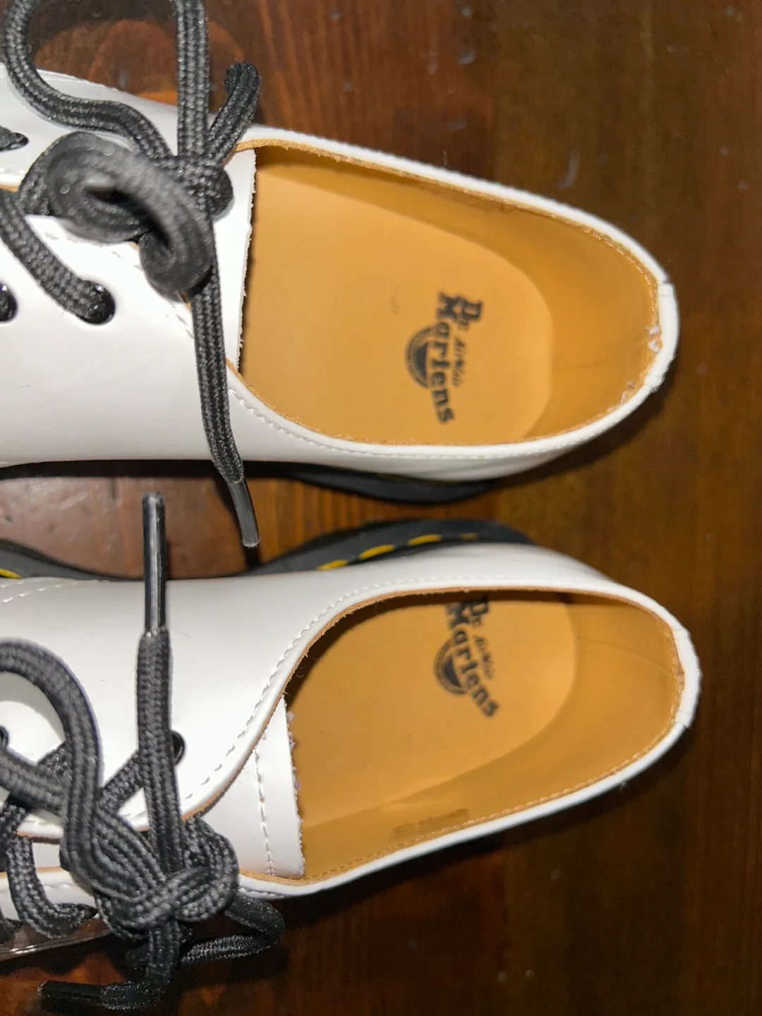 Dr. Martens White Patent Leather Oxford Shoes SZ 8 image indicator(6)