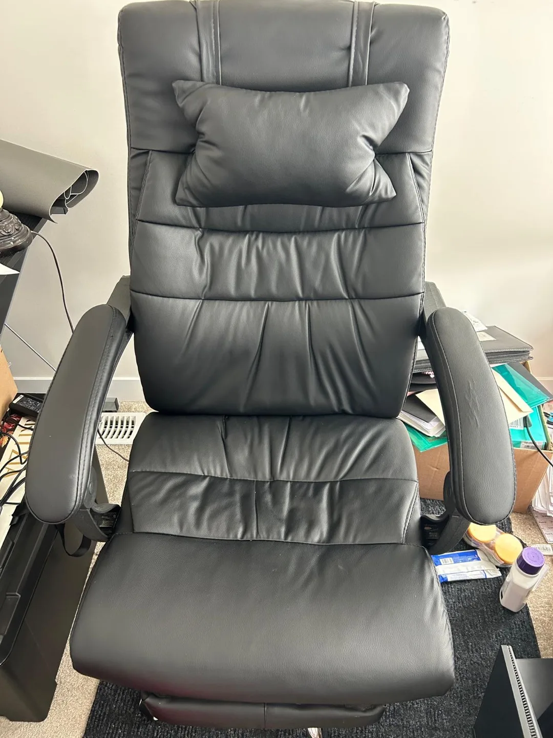 Black Leather Office Chair thumbnail