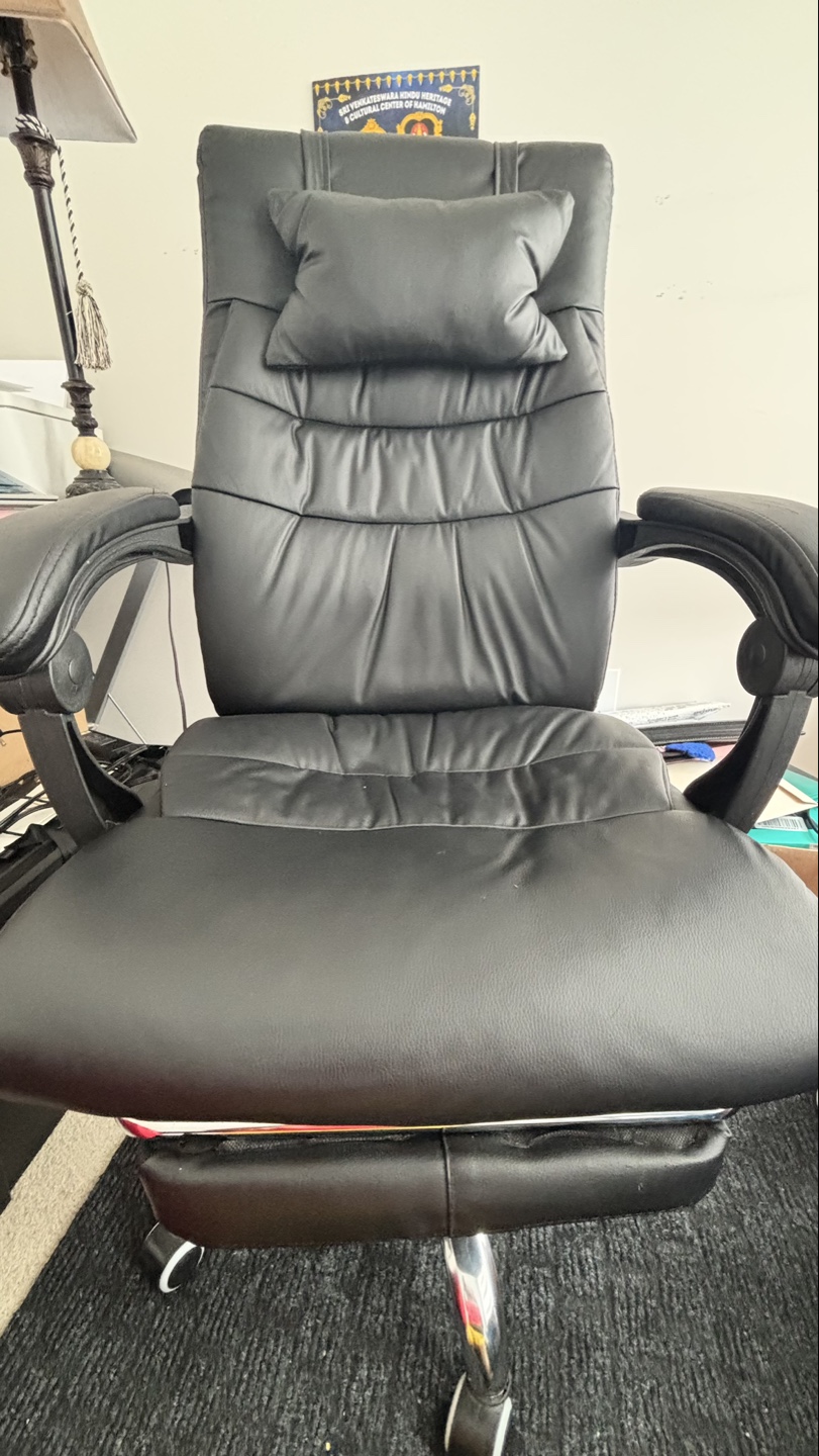 Black Leather Office Chair - photo 2