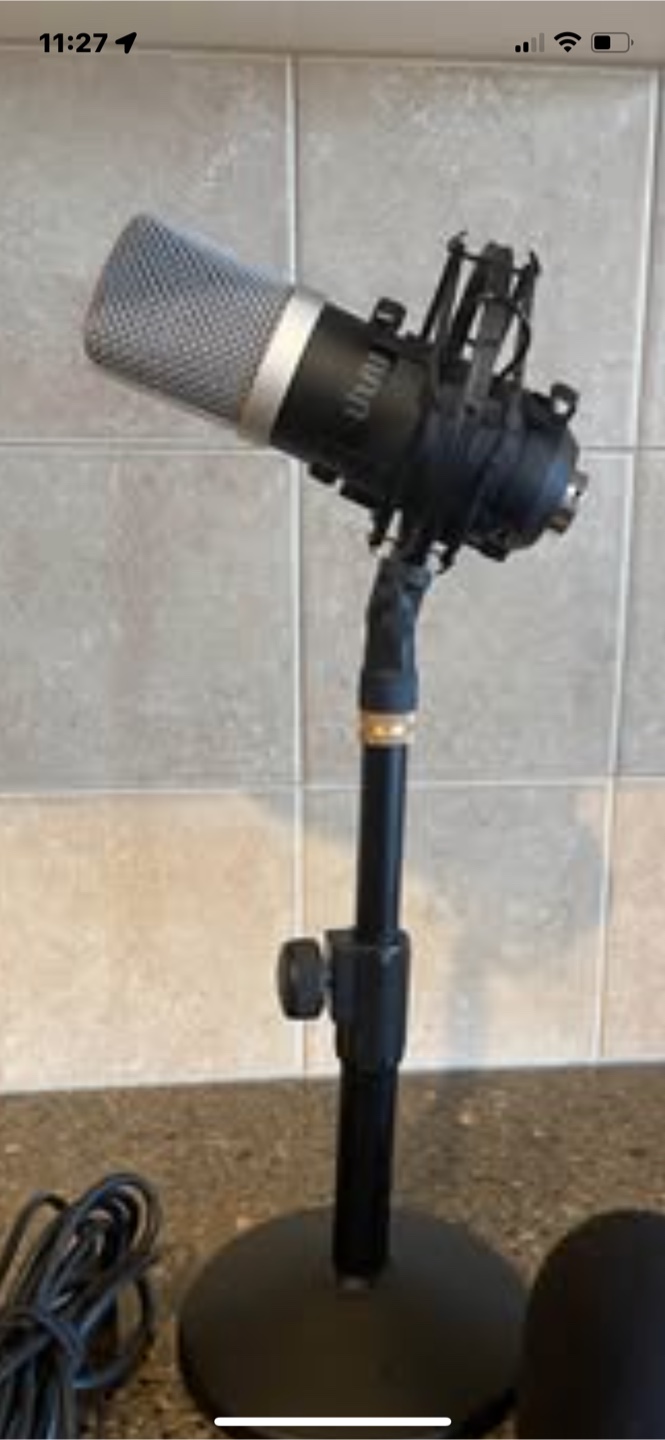 USB Condenser Microphone with Stand and Pop Filter