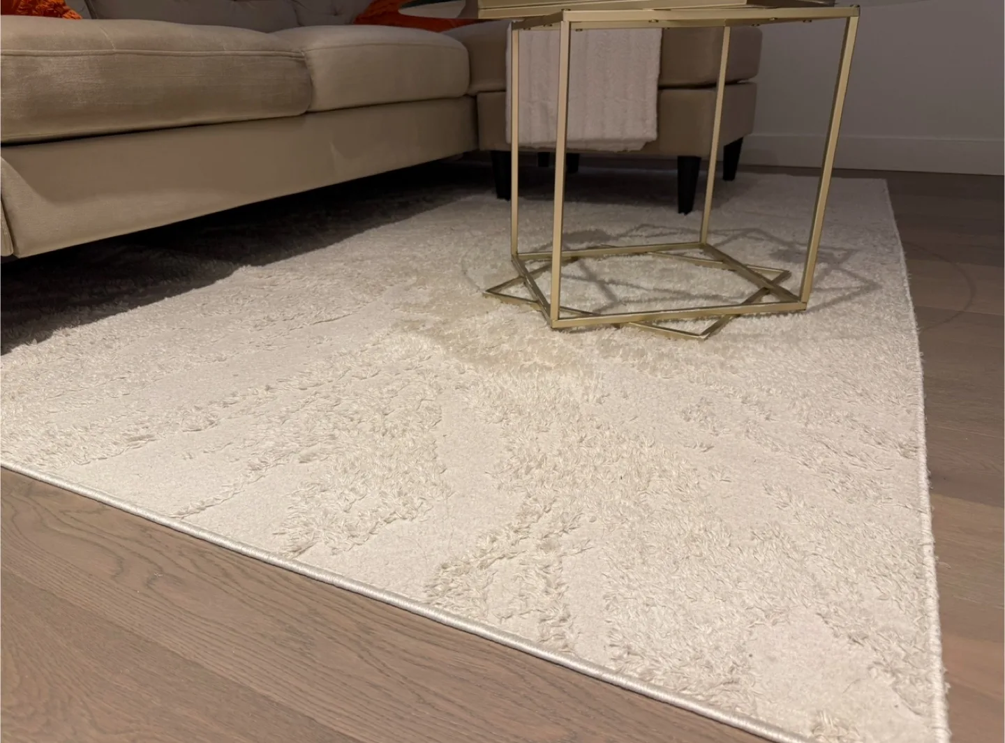 Off-White Fuzzy Rug thumbnail