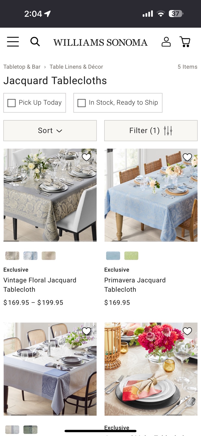 Williams Sonoma Jacquard Siena Tablecloth - photo 3