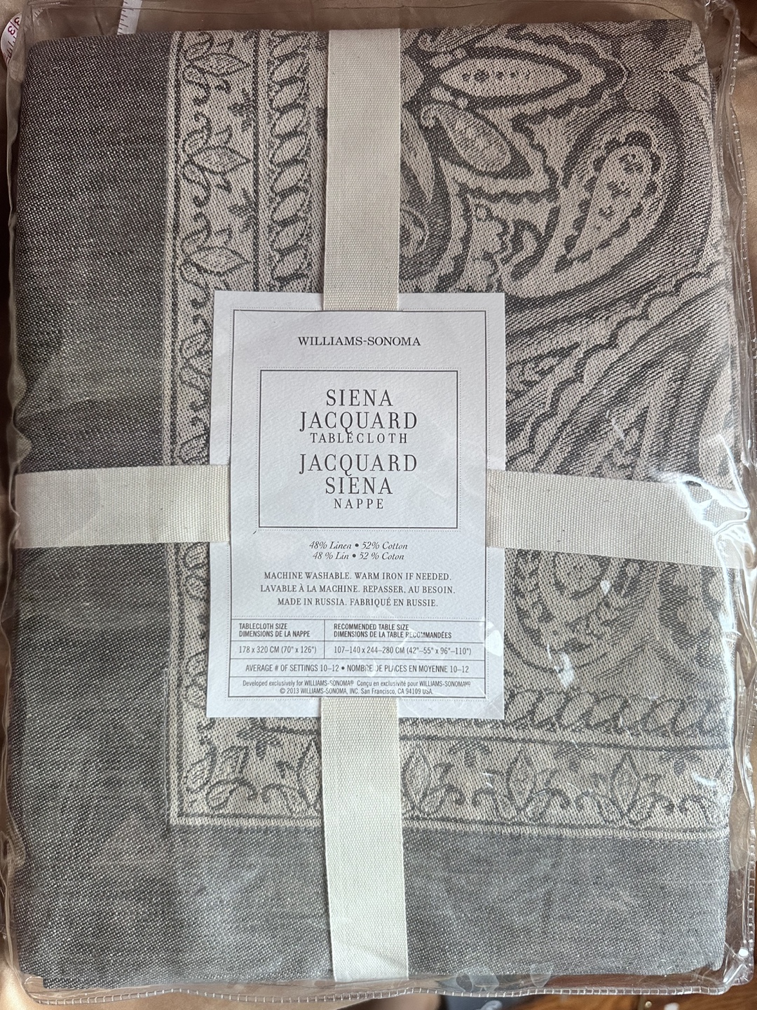 Williams Sonoma Jacquard Siena Tablecloth