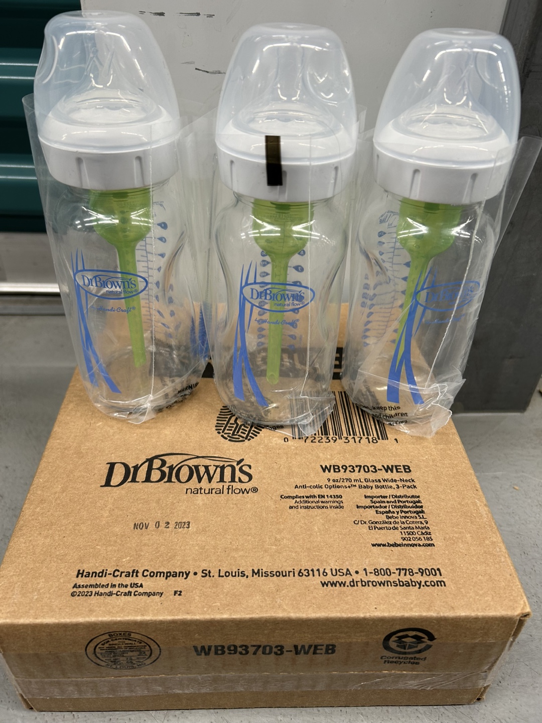 Dr. Brown's Baby Glass Bottles - 3 Pack