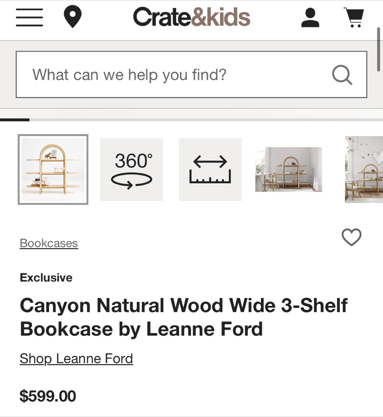 Canyon Natural Wood Wide 3-Shelf Bookcase - photo 3