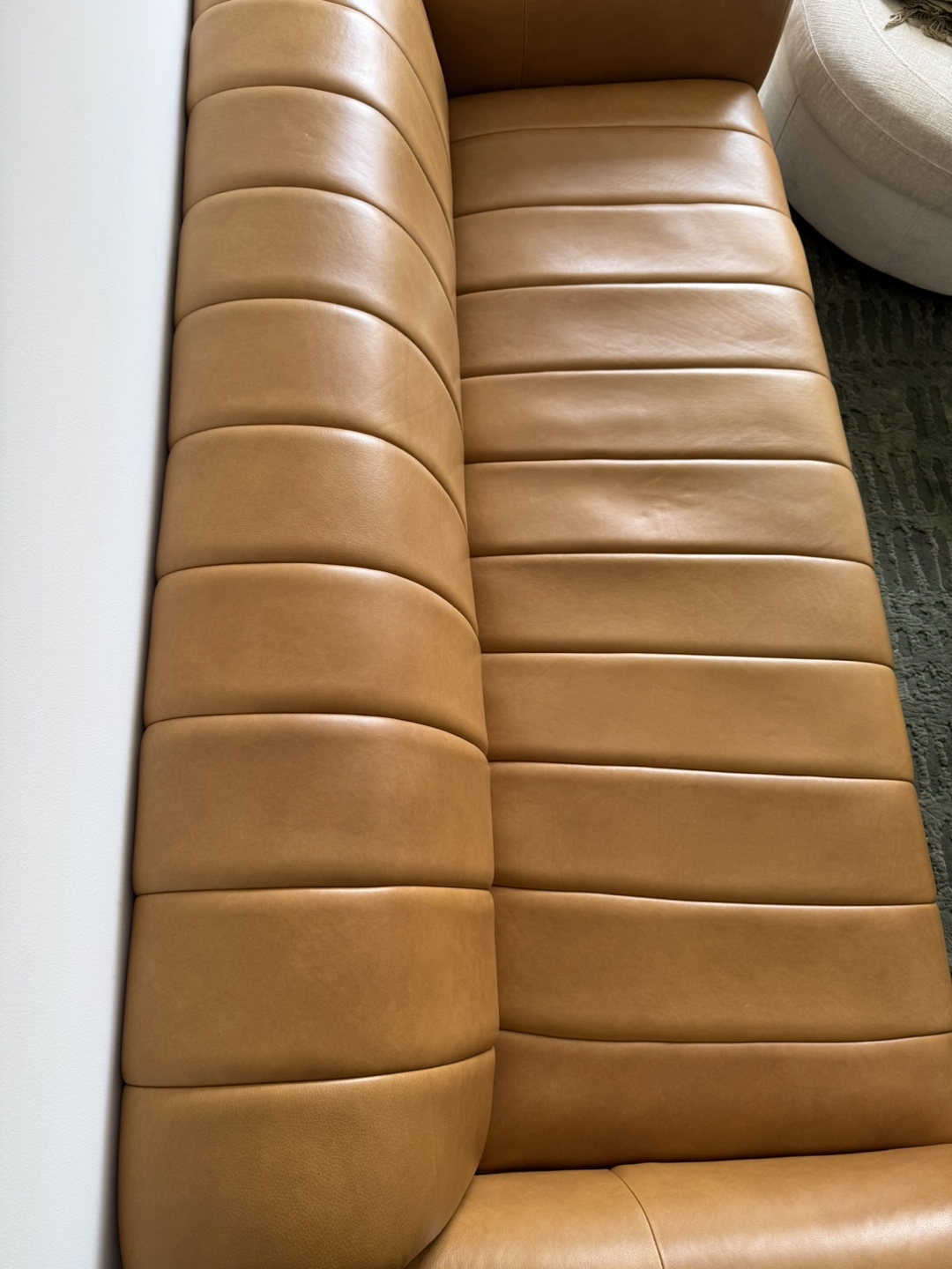 Mid Century Leather Sofa - photo 3