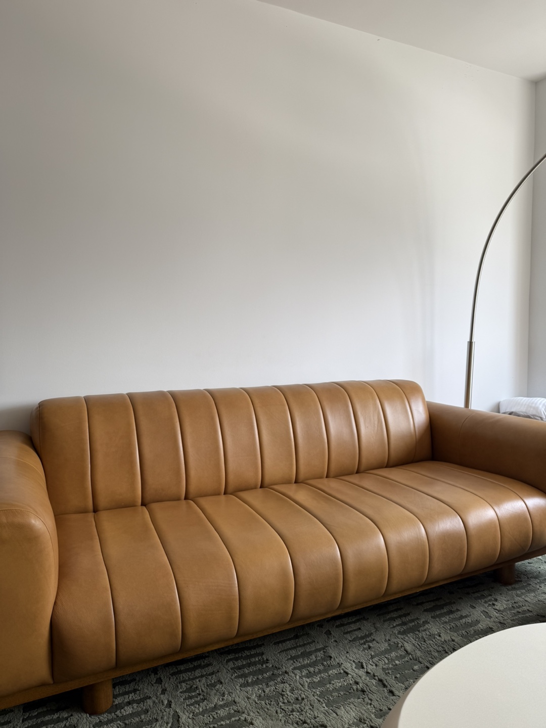 Mid Century Leather Sofa - photo 2