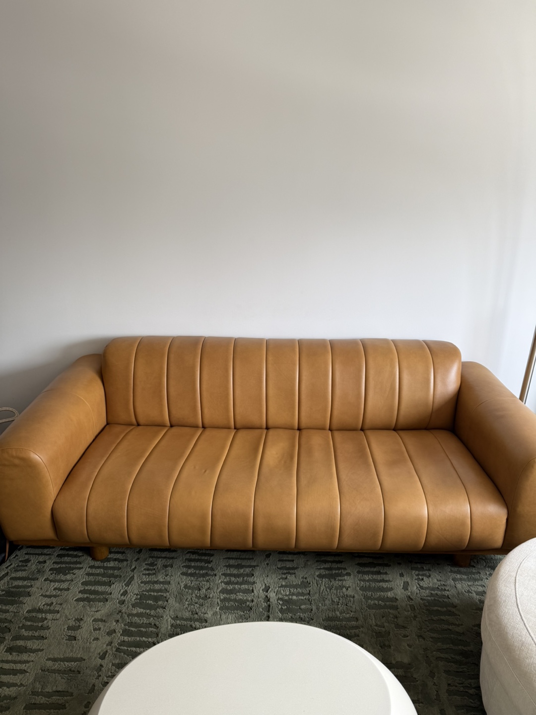 Mid Century Leather Sofa - photo 4