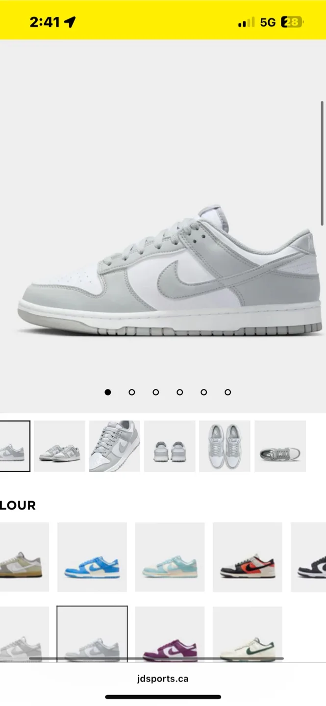 Nike Dunk Low Grey Fog thumbnail
