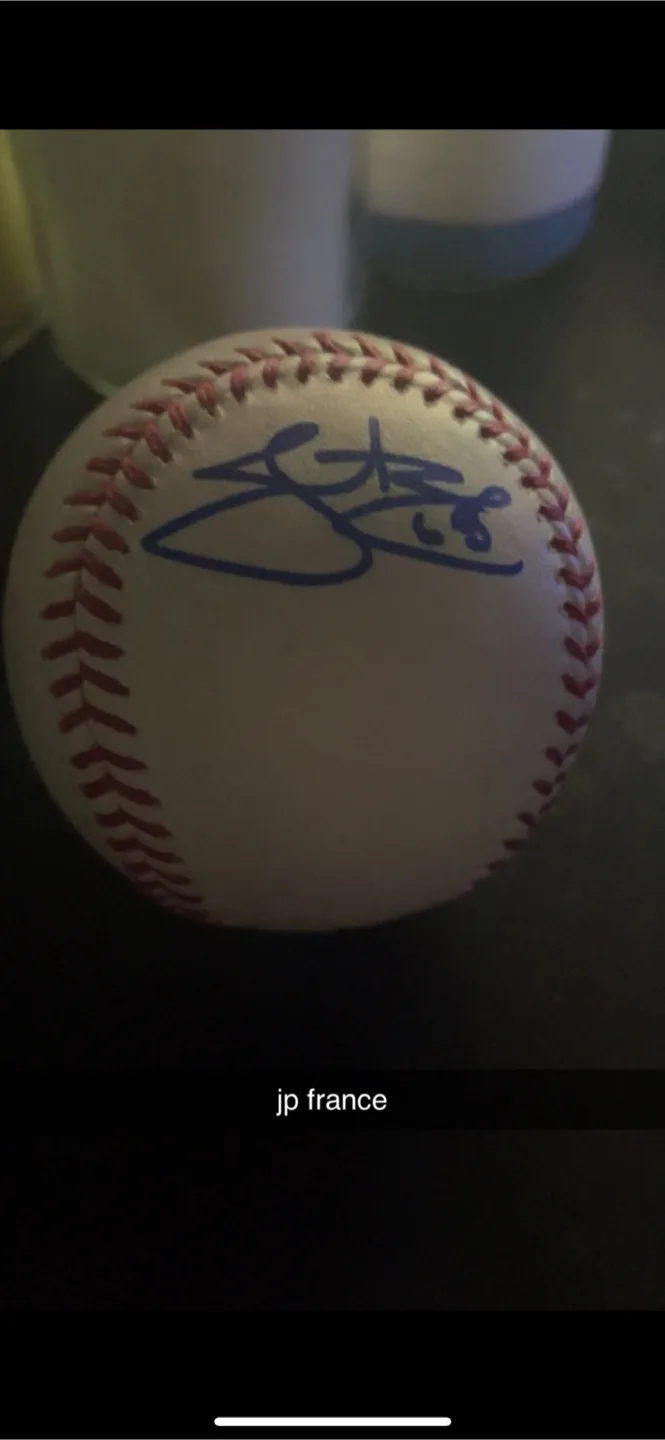 Signed Baseball Jp france thumbnail
