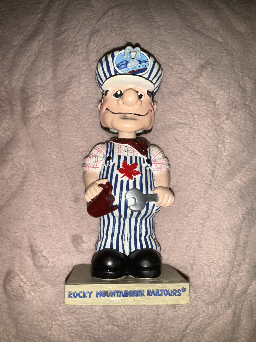Rocky Mountaineer Railtours bobblehead figurine