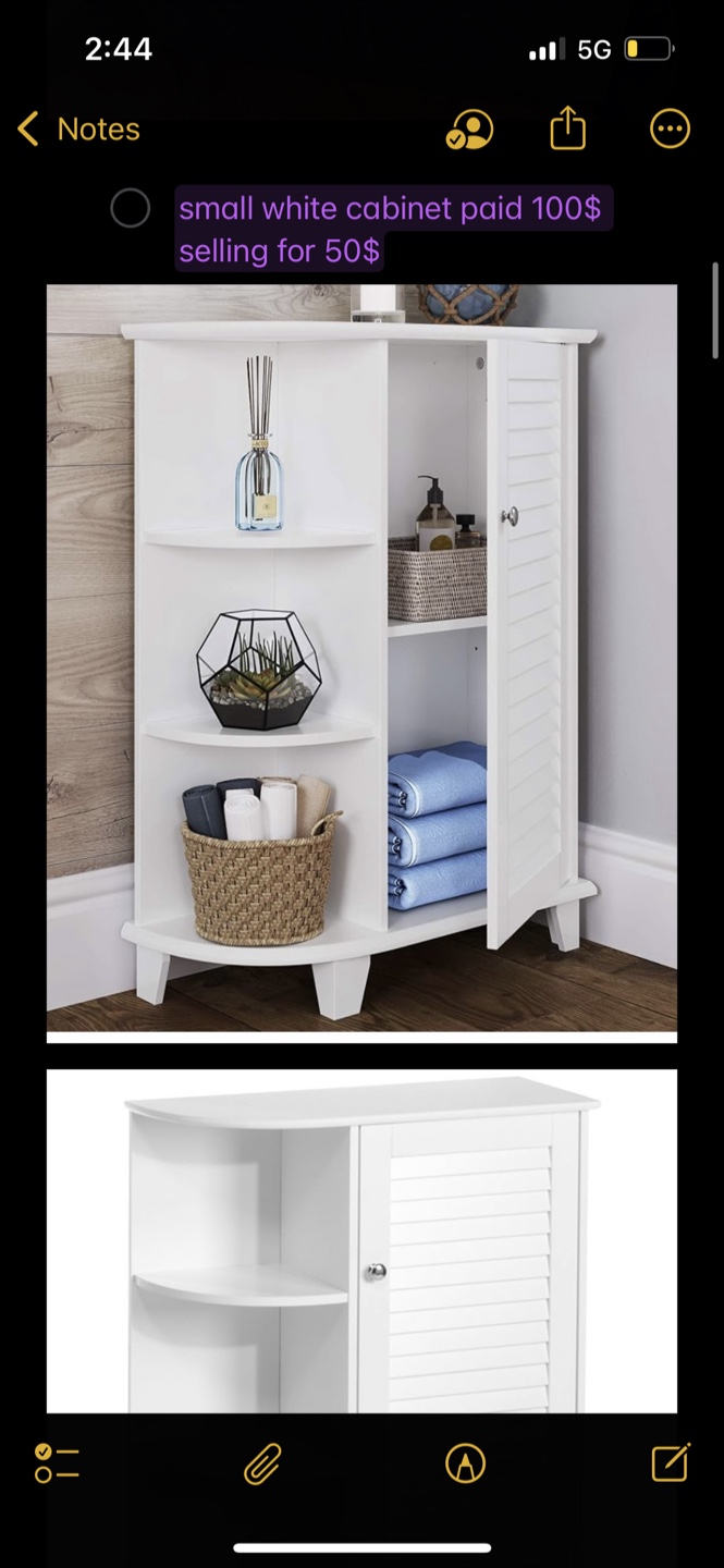 Small White Corner Cabinet