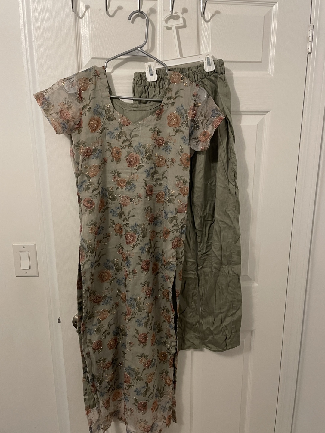 Floral Kurta and Trouser Set