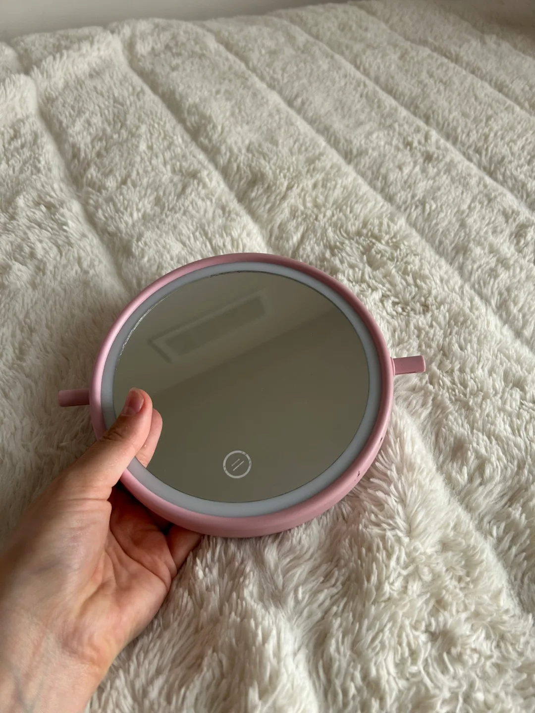 Pink LED Lighted Makeup Mirror thumbnail