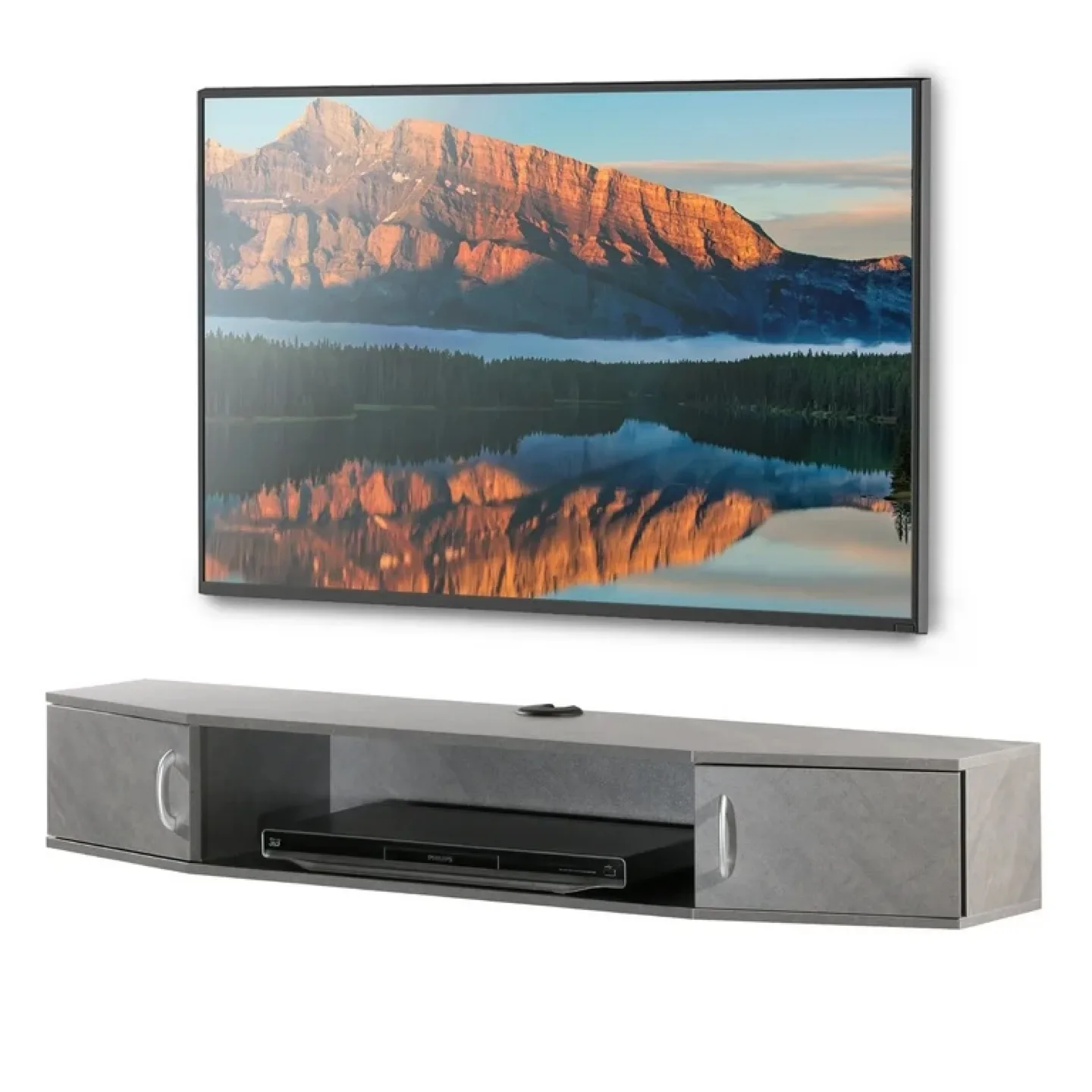 FITUEYES Wall Mounted Floating TV Stand Storage Cabinet thumbnail