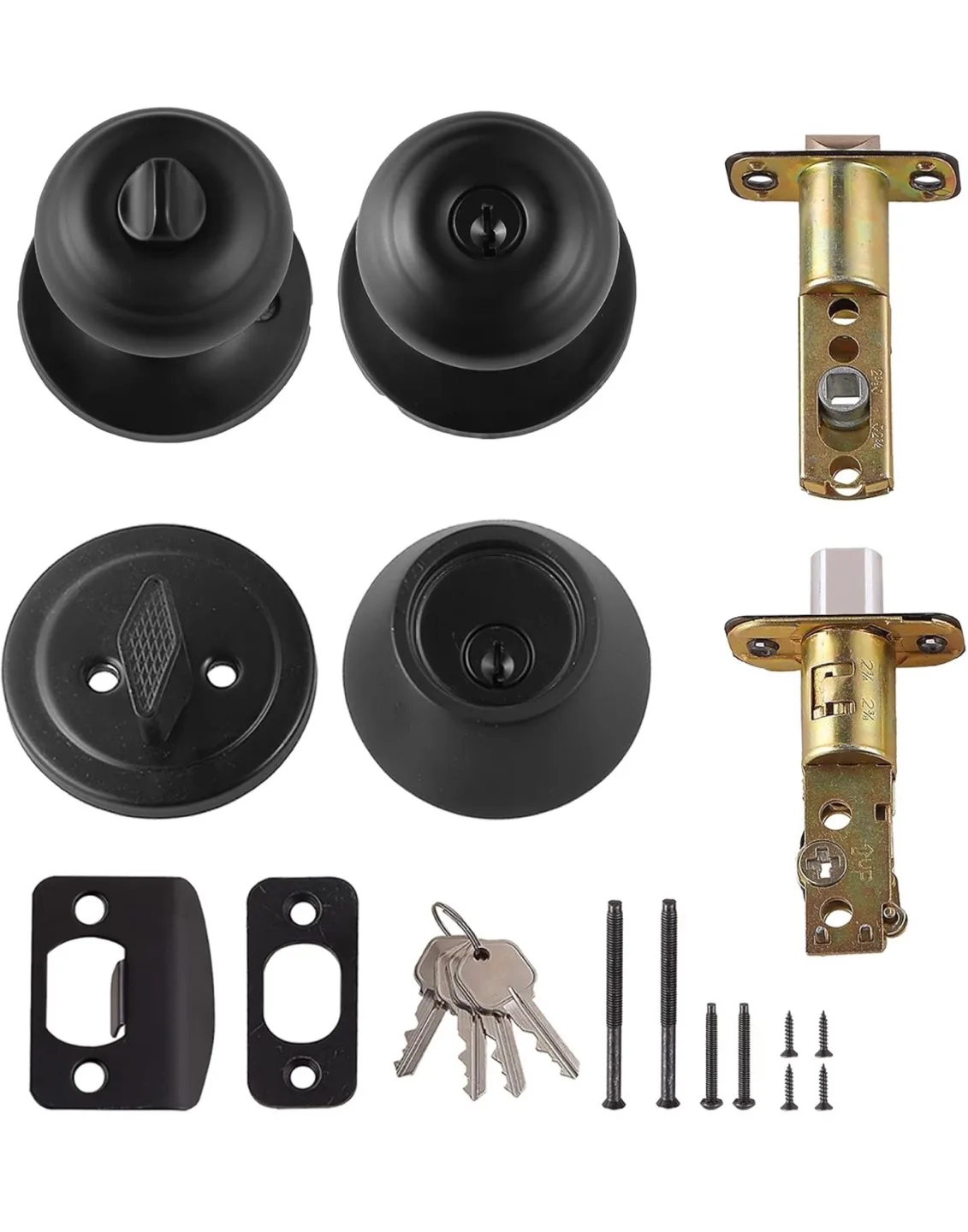 Exterior Door Knob With Lock and Deadbolt image indicator(3)