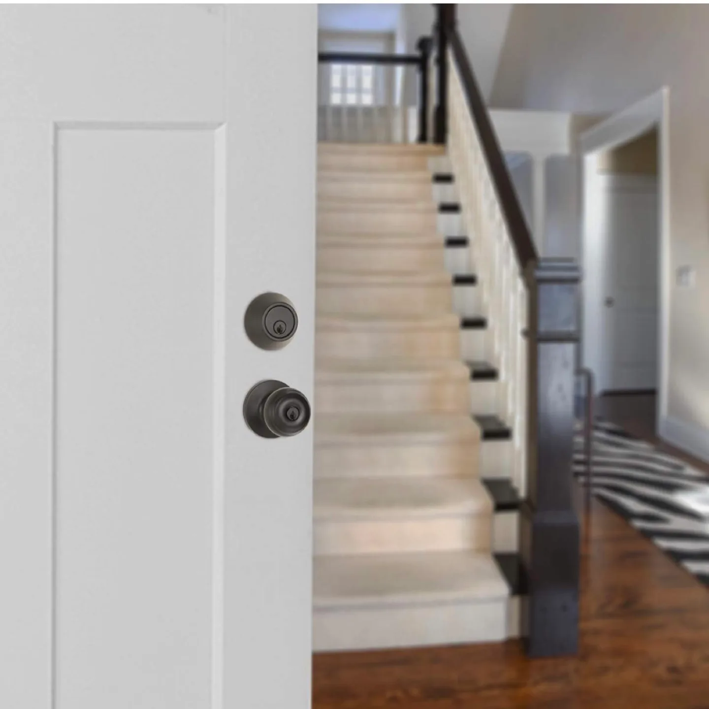 Exterior Door Knob With Lock and Deadbolt image indicator(5)