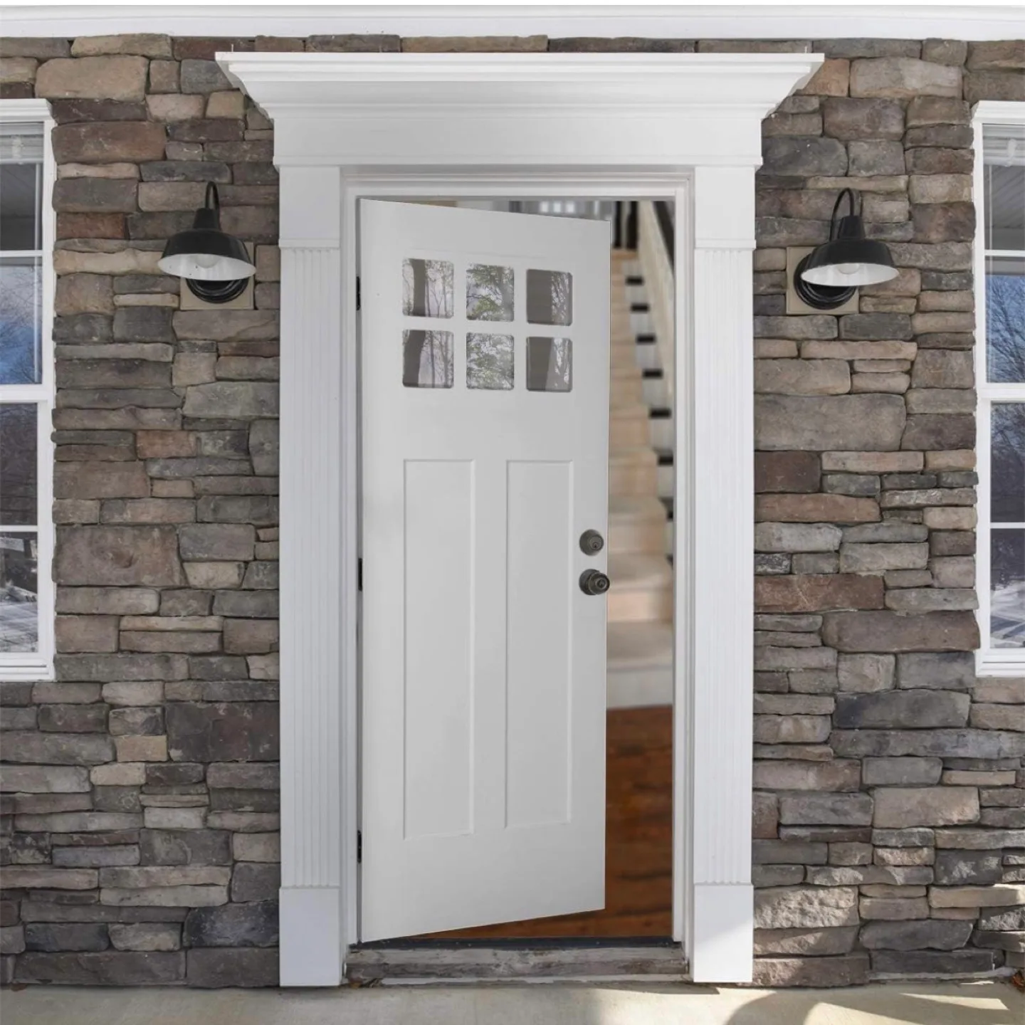 Exterior Door Knob With Lock and Deadbolt image indicator(6)