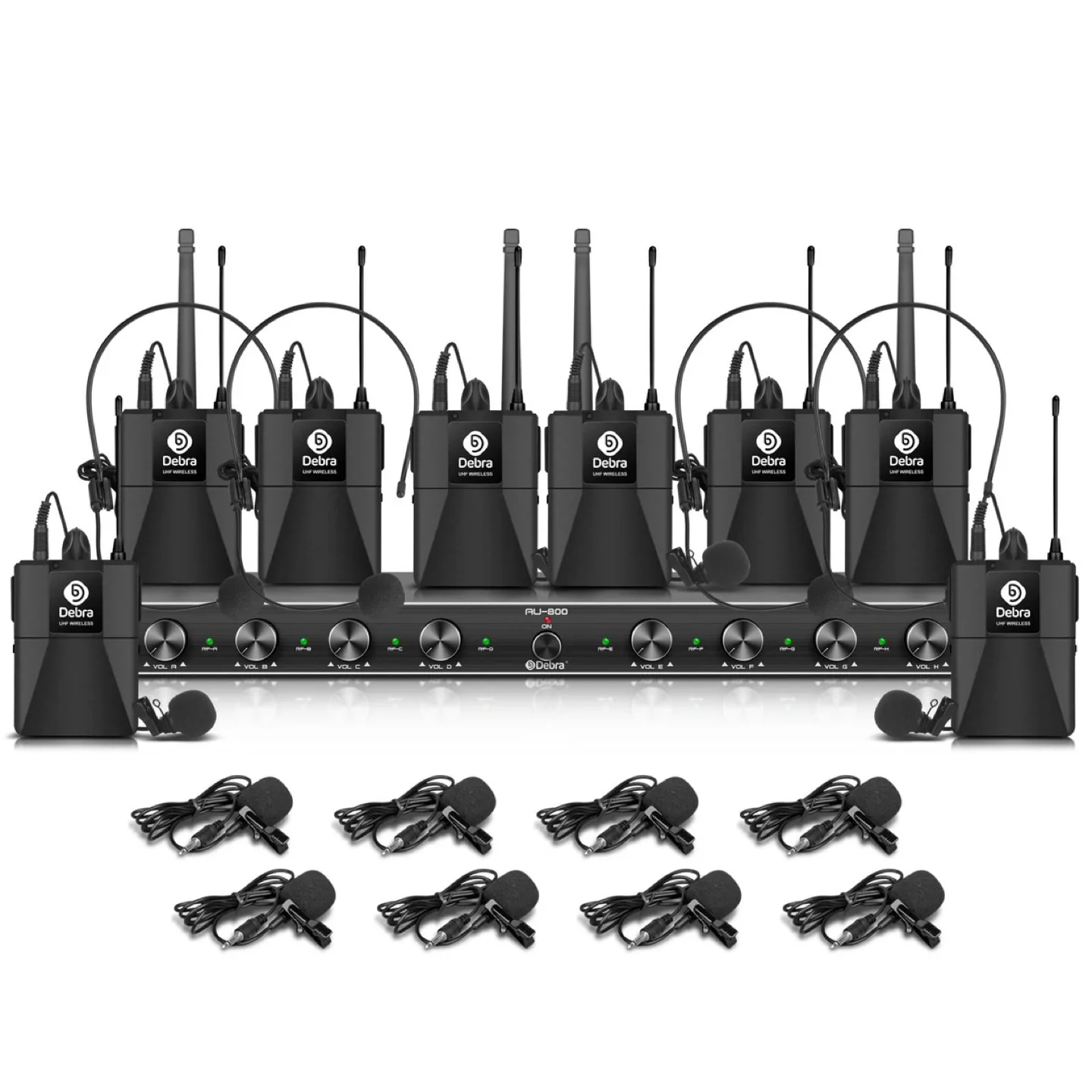 New 8 Channel Wireless Microphone System with Cordless Handheld thumbnail