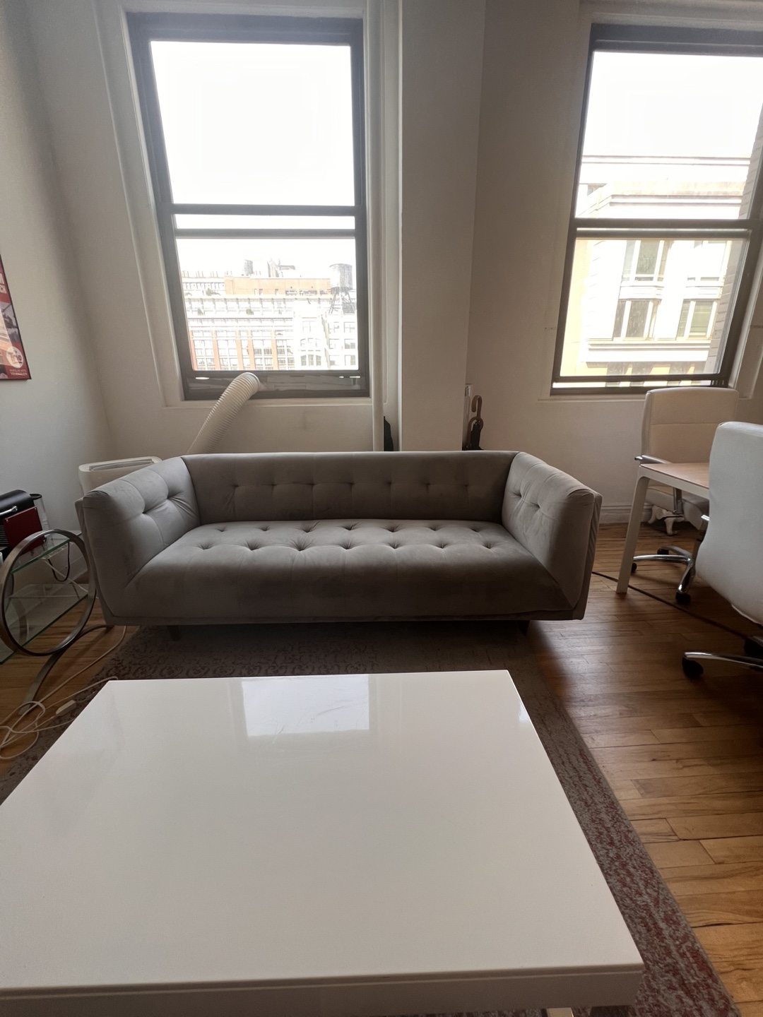 Gray Tufted Sofa - photo 2